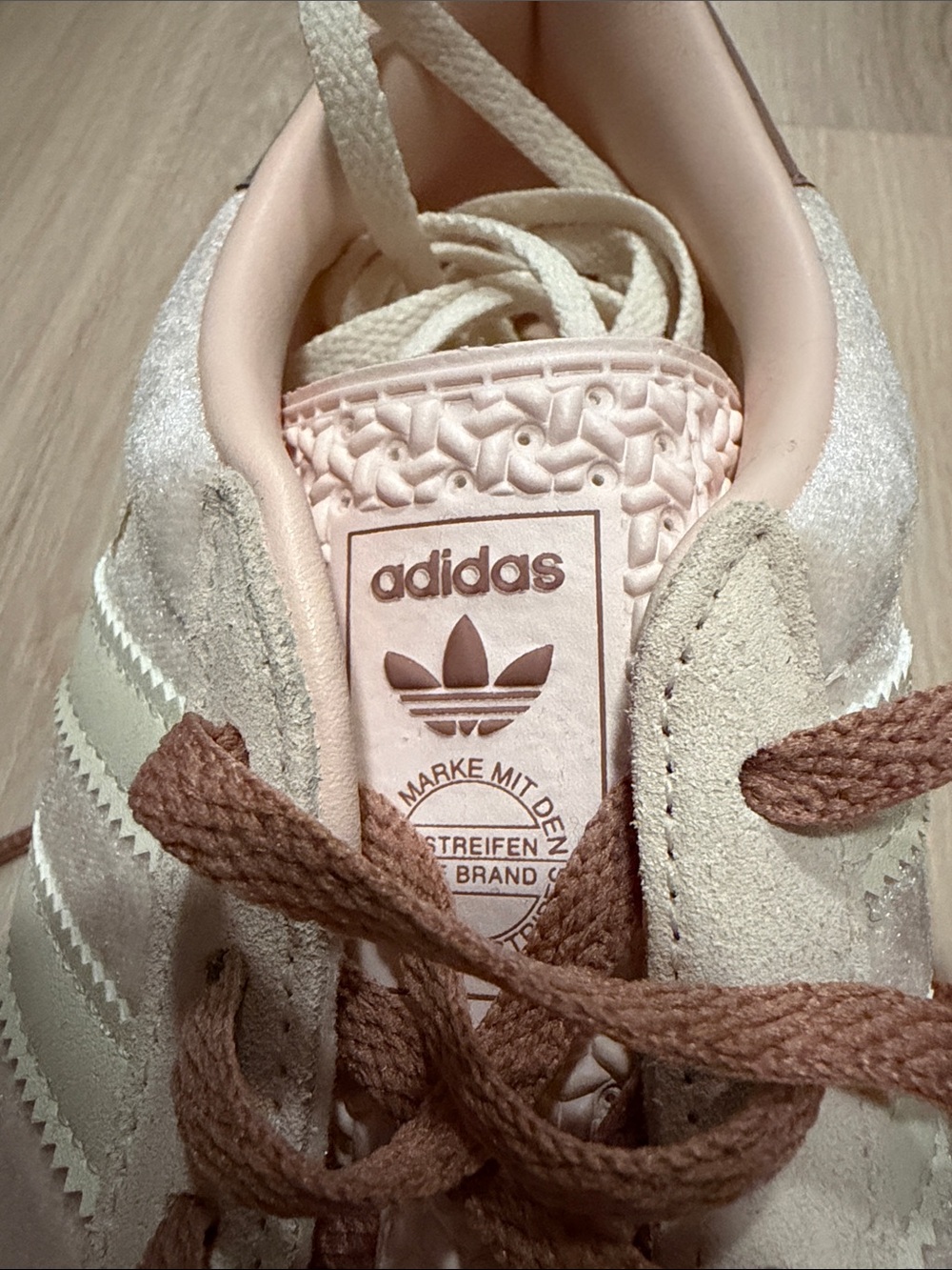 adidas Gazelle Low-Top Sneakers in Pale Pink, Cream & Gum - Picture 12 of 12